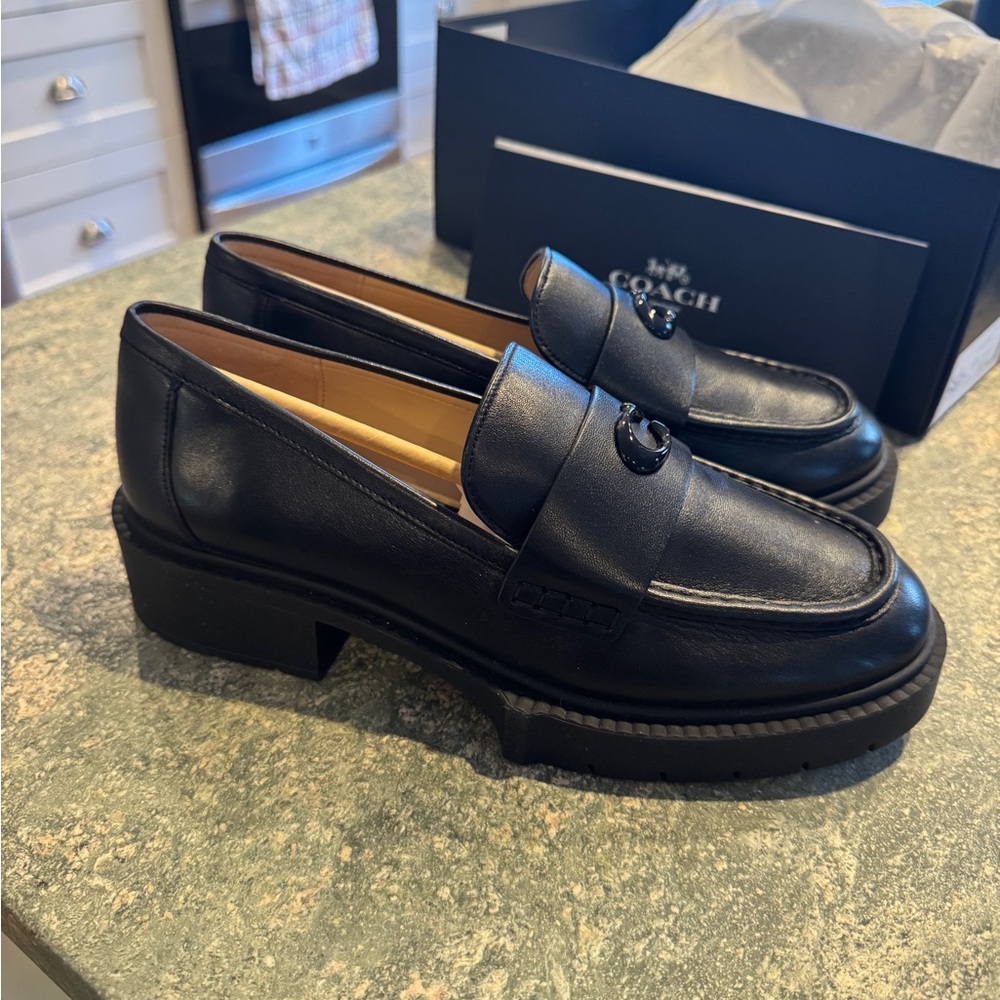 NIB Coach Women’s Black Leah Loafers
